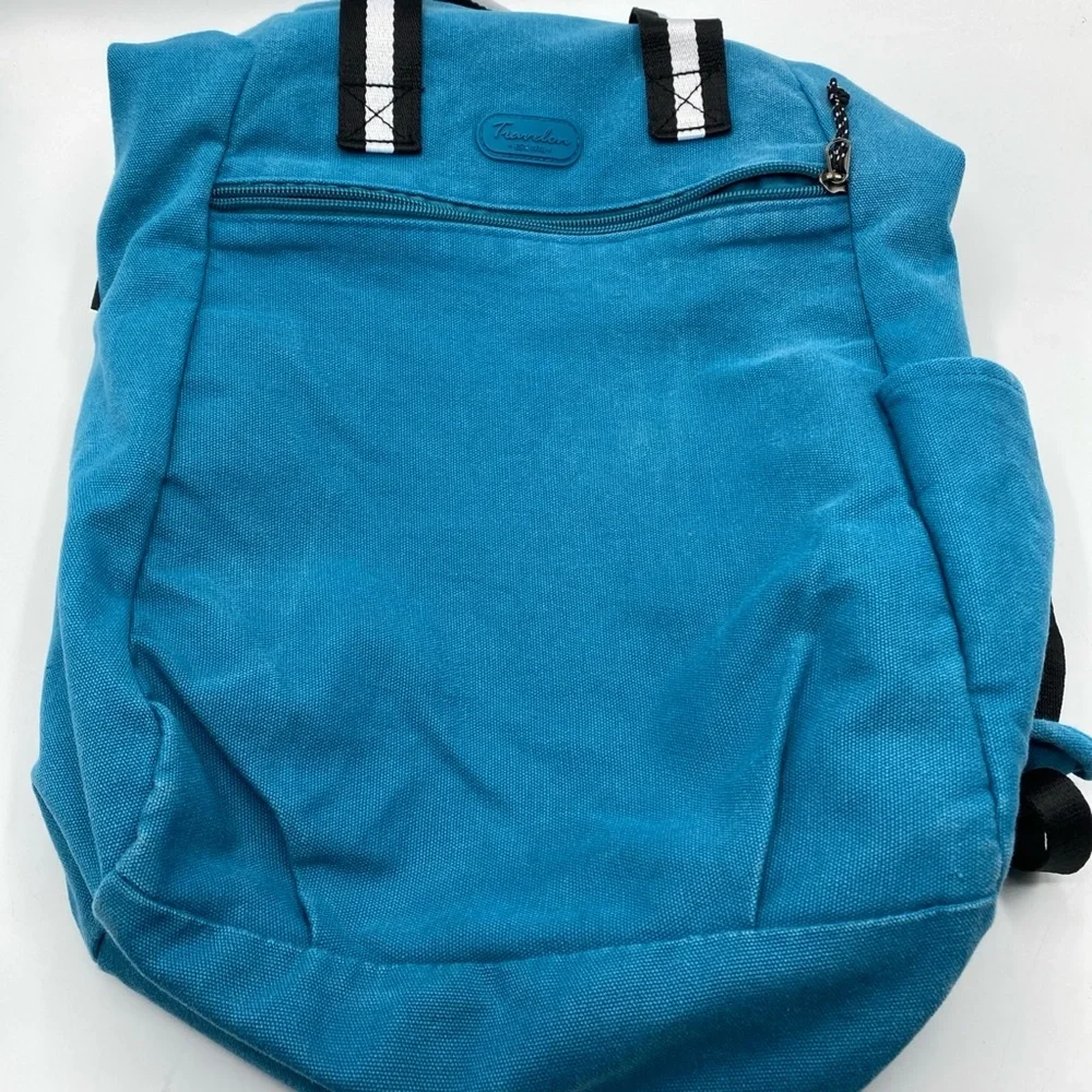 Travelon Anti-Theft Coastal RFID-Blocking Laptop Travel Backpack Large Blue